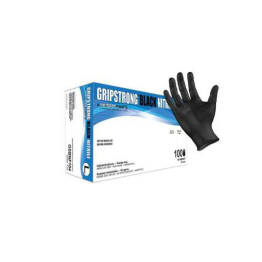 Sempermed GripStrong Black Nitrile Gloves Non Medical